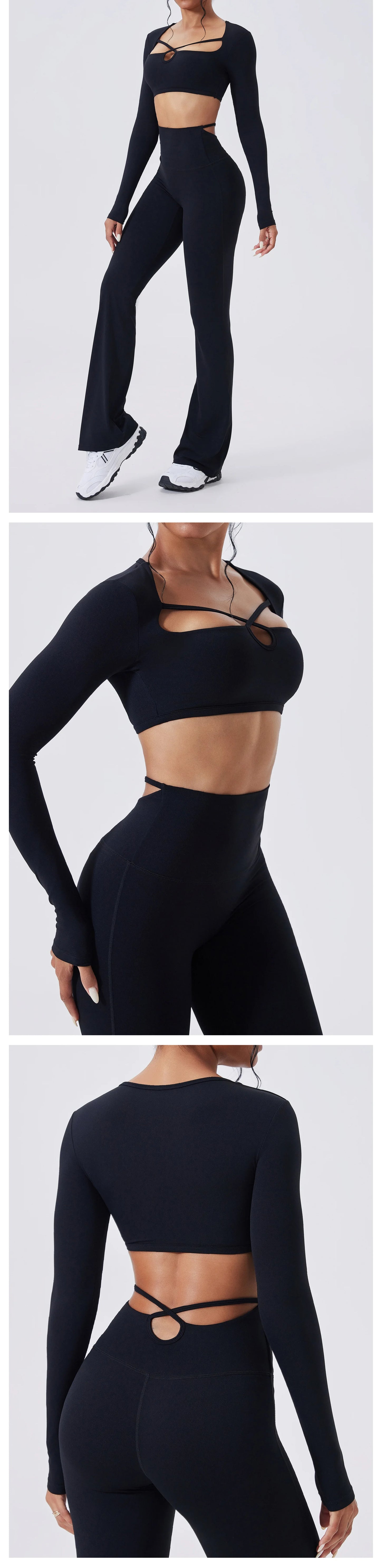 Women's Yoga Long Sleeved Sports T-Shirt Running Workout Gym Fitness Top Yoga Shirt Female Sports Long Sleeved Sportswear