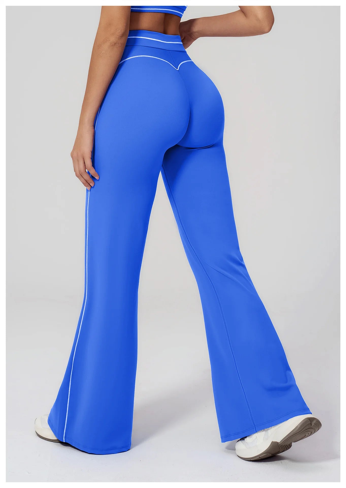 High Waist Yoga Wide Leg Pants Women Gym Fitness Bell-bottoms Pants Push Up Sports Trousers Female Casual Workout Flared Pants