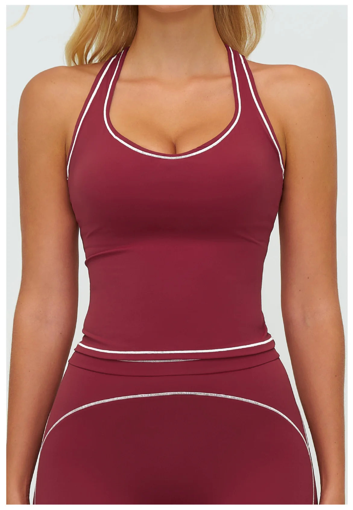 Sports Gym Fitness Vest with Chest Pad Women Color Contrast Shockproof Yoga Bras Female Workout Sports Underwear Yoga Clothes