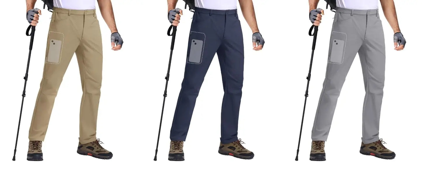 TACVASEN Hiking Straight Pants 5 Pockets Mens Lightweight Quick Dry Ripstop Trousers Waterproof Stretchy Pants Outdoor Fishing