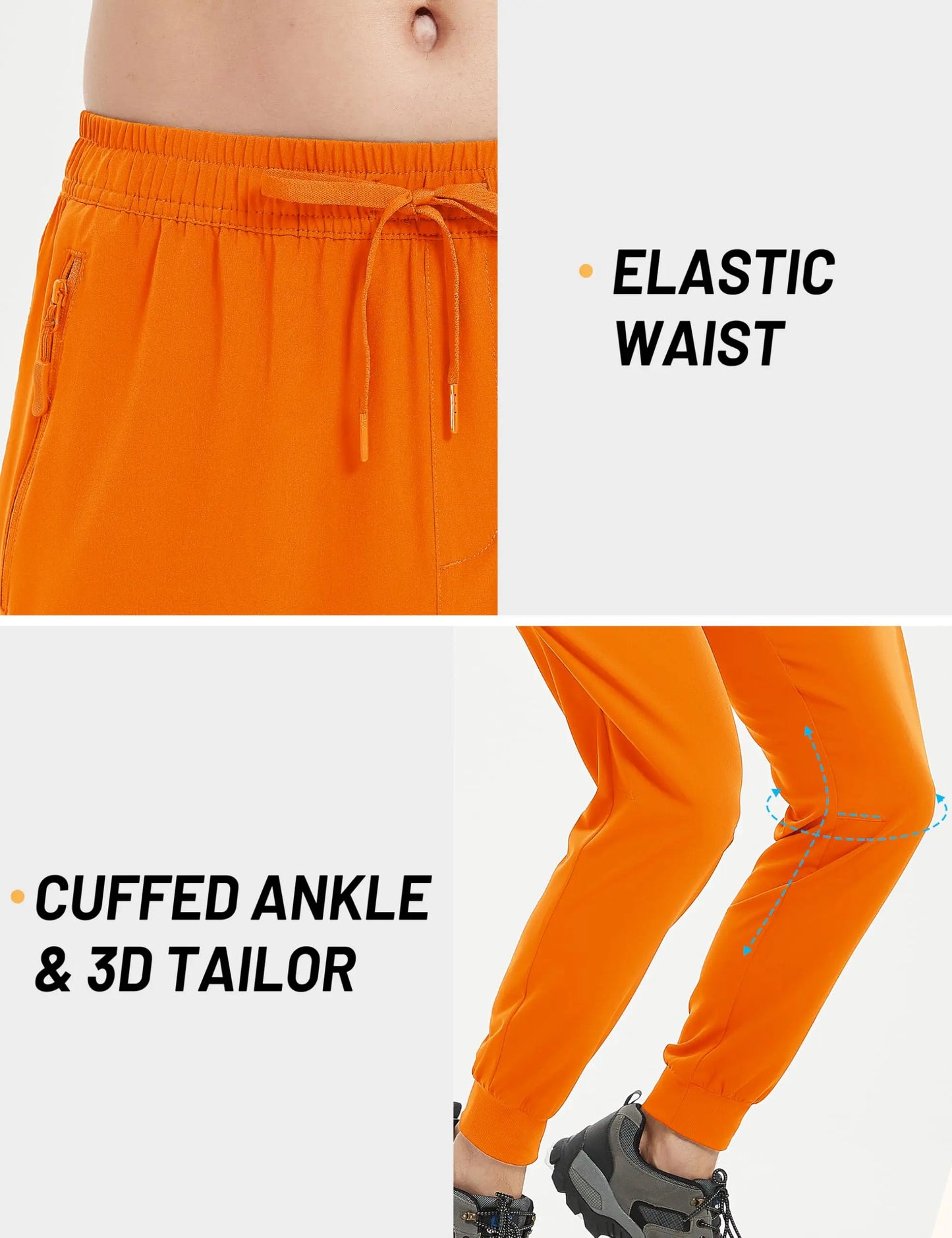 TACVASEN Summer Quick Dry Hiking Pants Mens Casual Zipper Pockets Sports Training Pants Outdoor Jogger Running Gym Work Trousers