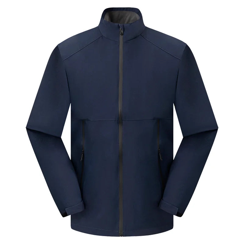 Outdoor Waterproof Men Women Stand Collar Jacket Custom Logo Anti-static Coat Print Company Design Casual Sweatshirt Embroidery