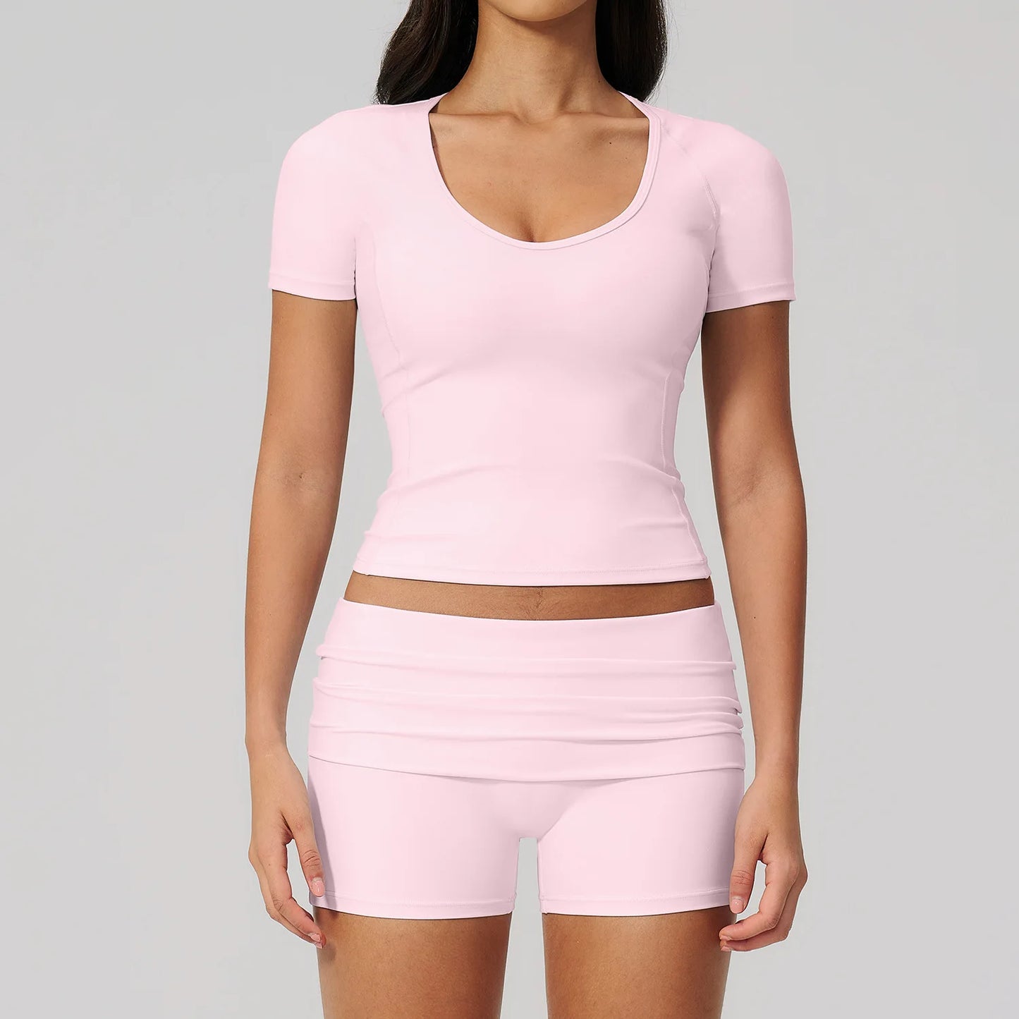 Summer 2PCS Tracksuits Yoga Suit Female Fitness Suit Running Workout Tops Shockproof Crop Sports Top Athletic Wear Sports Suit