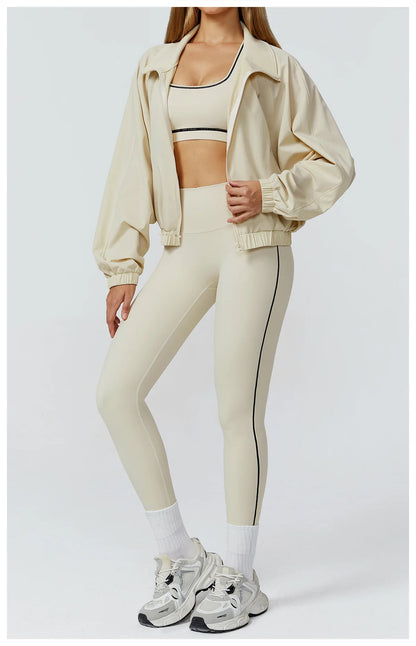 2/3PCS Yoga Suit Gym Fitness Set Women's Sports Running Workout Set Long Sleeve Sports Bra Female Athletic Wear Yoga Clothing