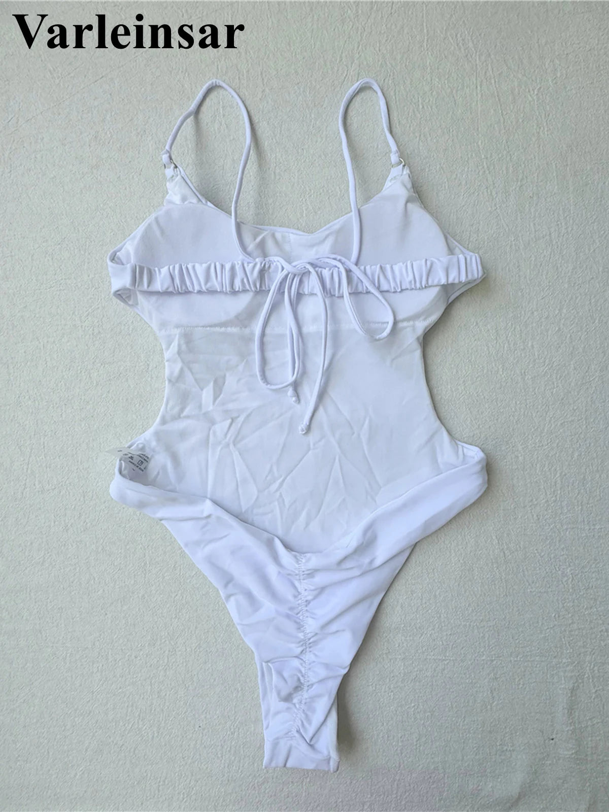 2026 New Backless Scrunch Butt High Leg Cut Women Swimwear One Piece Swimsuit Female Thong Padded Bather Bathing Suit Swim V5967