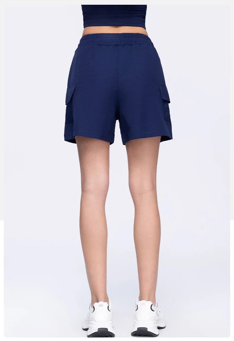 Women Shorts Pocket Sports Shorts For Women Cycling Jogging Fitness High Waist Push Up Gym Workout Shorts Women Yoga Clothing