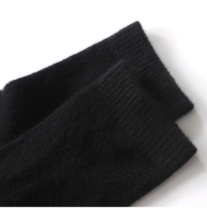 DjzDsm Men's Pure Cashmere Knitted Socks, Casual Medium Tube Socks, Antibacterial and Deodorizing Men's Socks, Warm and Elastic