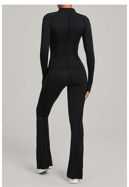 SWELTERING 3PCS Women's Yoga Suit Gym Fitness Set Sports Wear Yoga Tracksuit Running Workout Set Female Push Up Athletic Wear