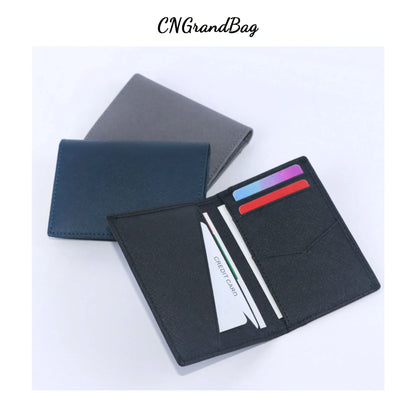 Customized Initials Genuine Leather Card Holder Bank Card Multi Card Slot Business Card Bag Commuter Wallet Men's Cover Wallet