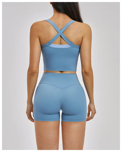 Yoga Vest Women's Shockproof Sports Underwear Gym Fitness Top Yoga Clothes Female Workout Underwear Running Push Up Sports Vest