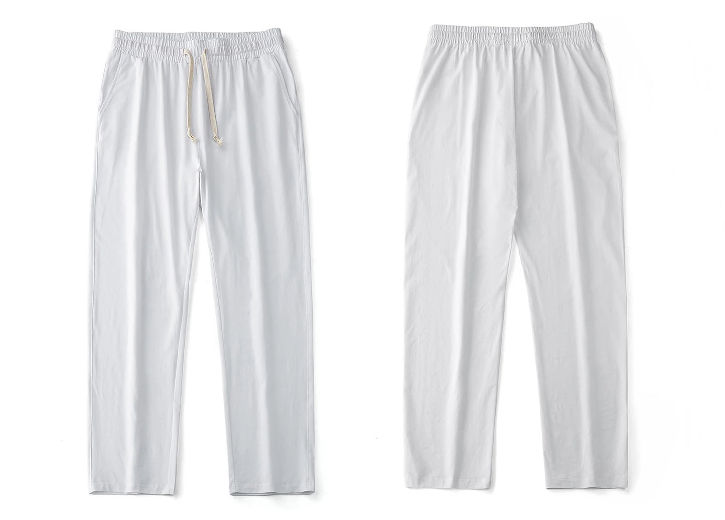 Men's 180G Combed Cotton Sport Pants Solid Color Straight Sweatpants Comfortable Casual Spring Autumn Homewear Men's pants
