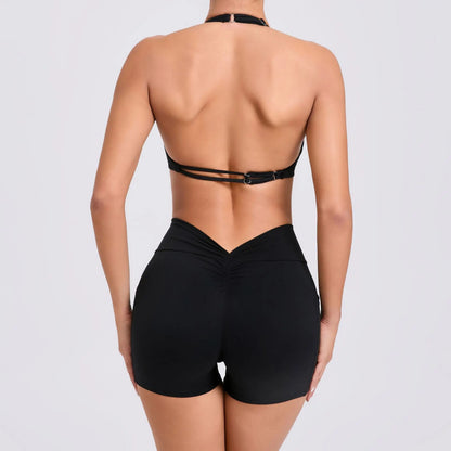 Sexy wo-piece Shockproof Sports Suits Women Gym Set Women Tracksuit Running Quick-Dry Sports Vest Female Fitness Yoga Set
