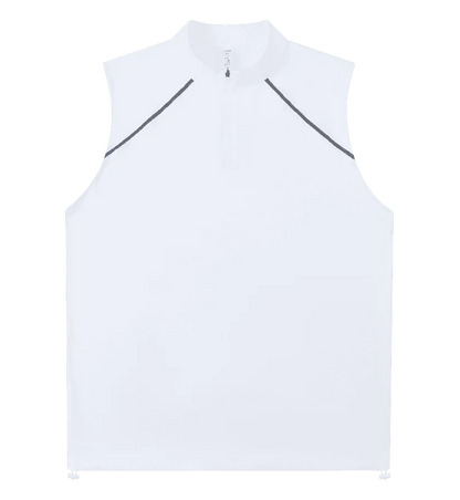 #461-XIYU Custom LOGO Half Zipper Gym Vest High Quality Shirt Sleeveless T-shirts Men Tank Tops Running Fitness Sports Vest Men