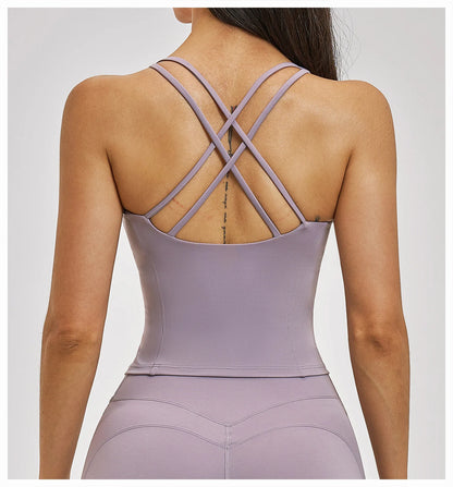 Shockproof Sports Vest Women Gym Fitness Top Sleeveless Yoga Clothes Female Training Sports Underwear Workout Vest Yoga Bras