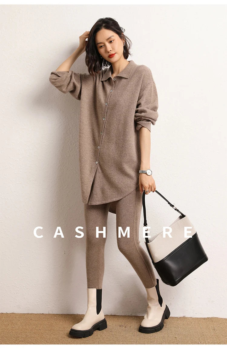 High Quality Women 100% Cashmere Legging Basic Soft elastic Pants Autumn Winter Cashmere Knitted Legging Trousers Warm Comfy