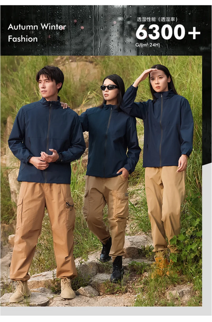 Outdoor Waterproof Men Women Stand Collar Jacket Custom Logo Anti-static Coat Print Company Design Casual Sweatshirt Embroidery