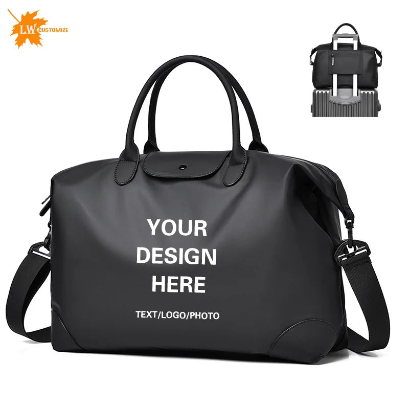 Customized Travel Bag Logo Luggage Bag Handheld Lightweight Men's Business Travel Storage Bag Yoga Fitness Bag Printed Name