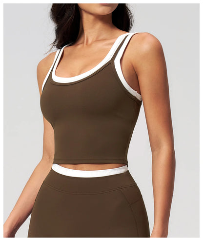 Thread Yoga Vest Women's Shockproof Gym Fitness Sports Underwear Sexy Breathable Yoga Bra Female Workout Yoga Vest Sports Bras