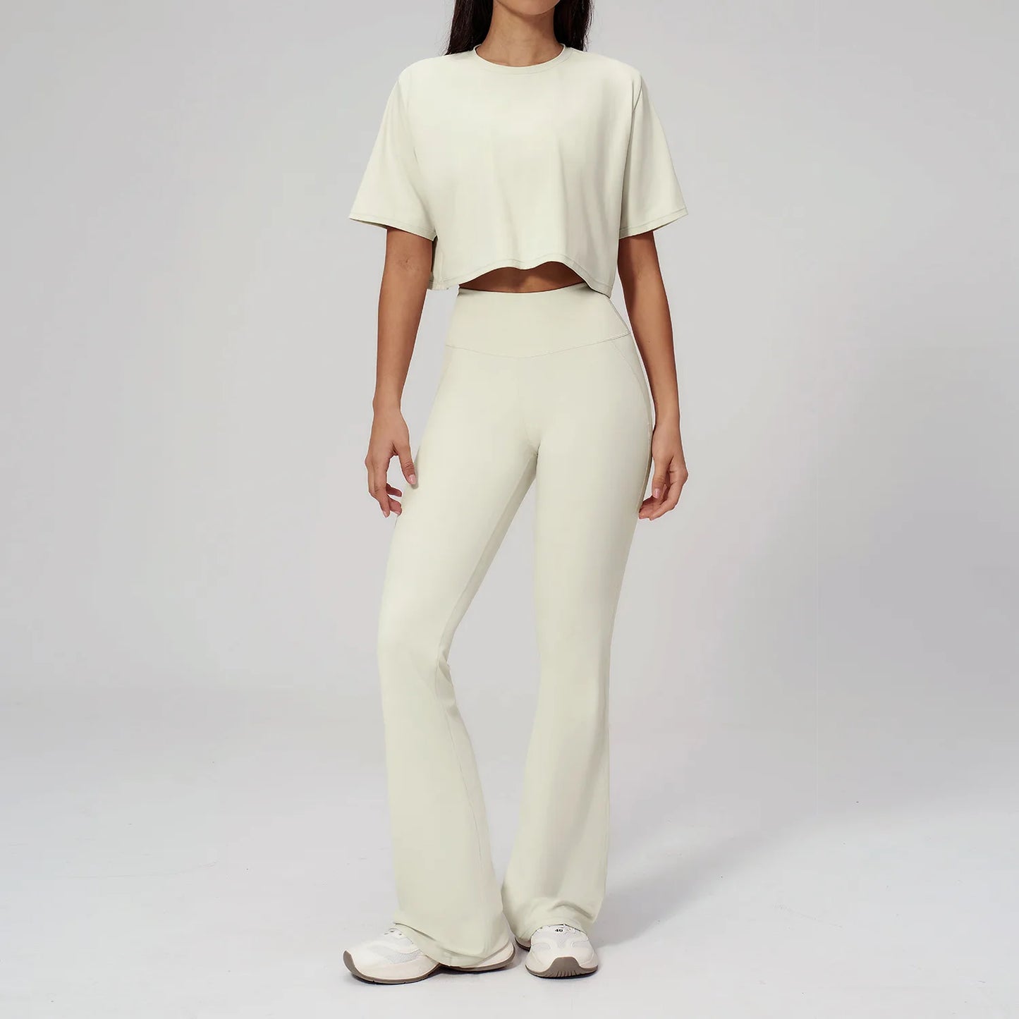 Custom LOGO women's yoga clothes, short sleeves, tight quick-drying trousers, fitness clothes, high-intensity sports suits