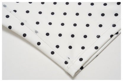 Custom LOGO women's new yoga clothes polka dot printing deep V high elastic three-dimensional fitness two-piece set