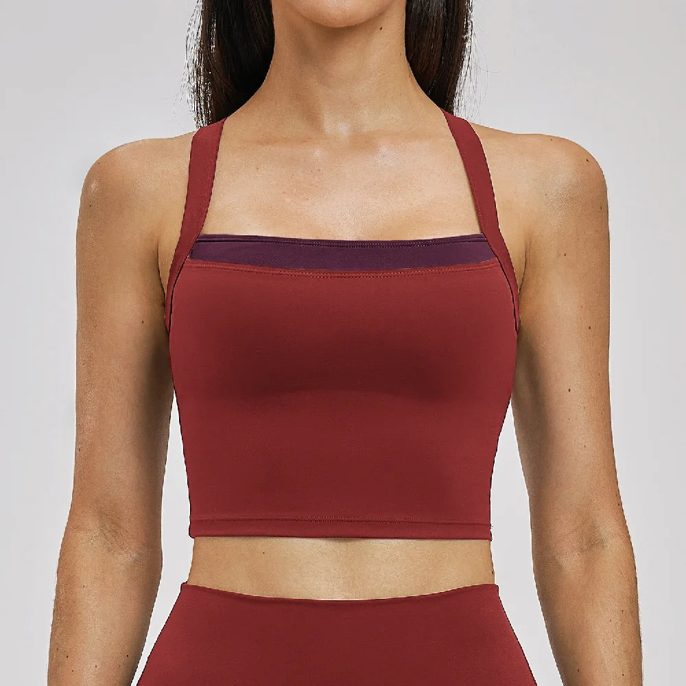 Yoga Vest Women's Shockproof Sports Underwear Gym Fitness Top Yoga Clothes Female Workout Underwear Running Push Up Sports Vest