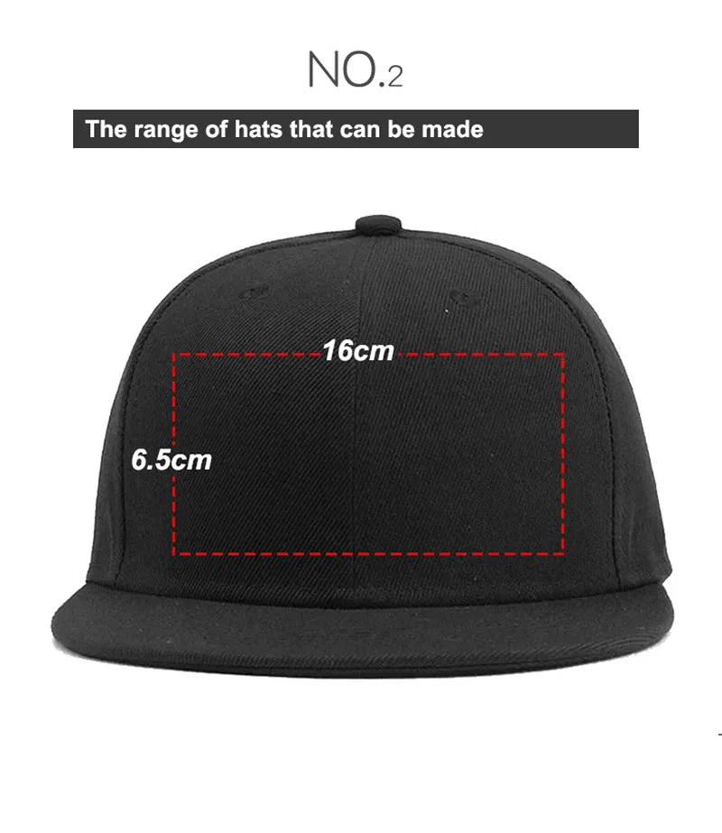 Custom Logo Snapback Cap Team Embroidery Monogram Baseball Hat Personalized Men Women Gorras Planas Hip Hop Bone Aba Reta