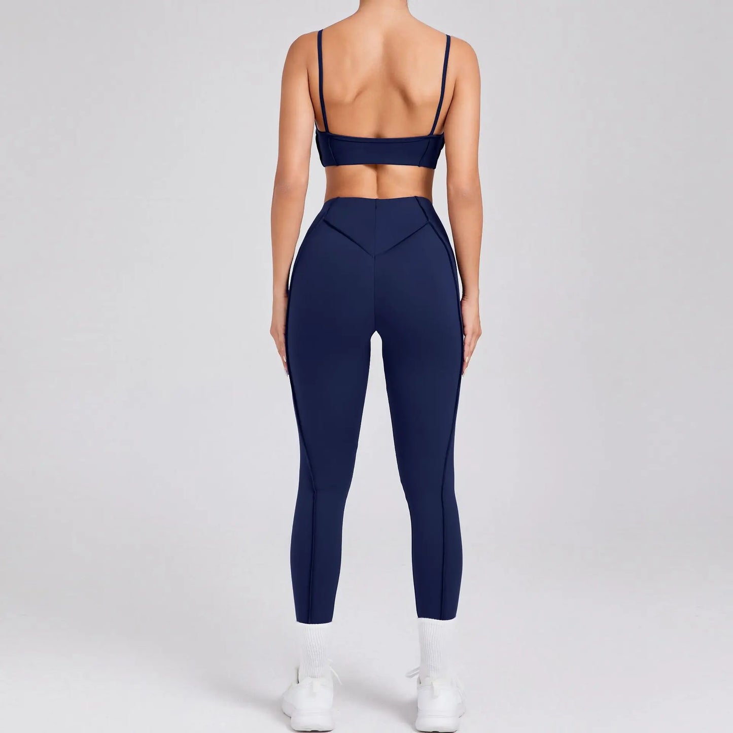 Hearuisavy 2025 New Style 2Pcs Sports Suit Women Workout Bra Suit Running Gym High Waist Legging Quick Dry Tight Yoga Clothing