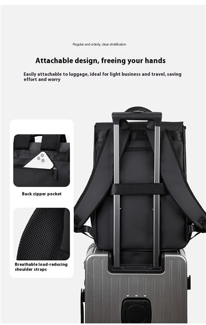 Multi-functional Fashion Men‘s Backpack For 15.6 inch Laptop Light Weight Bag Water-Repellent Material Large Capacity School Bag