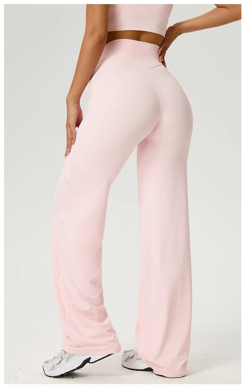 TRY TO BN Straight Leg Yoga Pants Women's High Waisted Tummy Control Buttery Soft Naked Feel Gym Fitness Running Workout Bottoms
