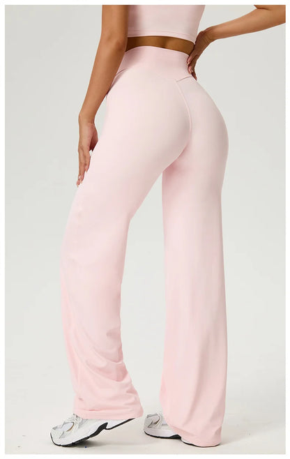 TRY TO BN Straight Leg Yoga Pants Women's High Waisted Tummy Control Buttery Soft Naked Feel Gym Fitness Running Workout Bottoms