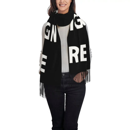 Custom Printed Your Design Here Scarf Men Women Winter Warm Scarves Custom Customize Logo Letter Print Shawls Wraps