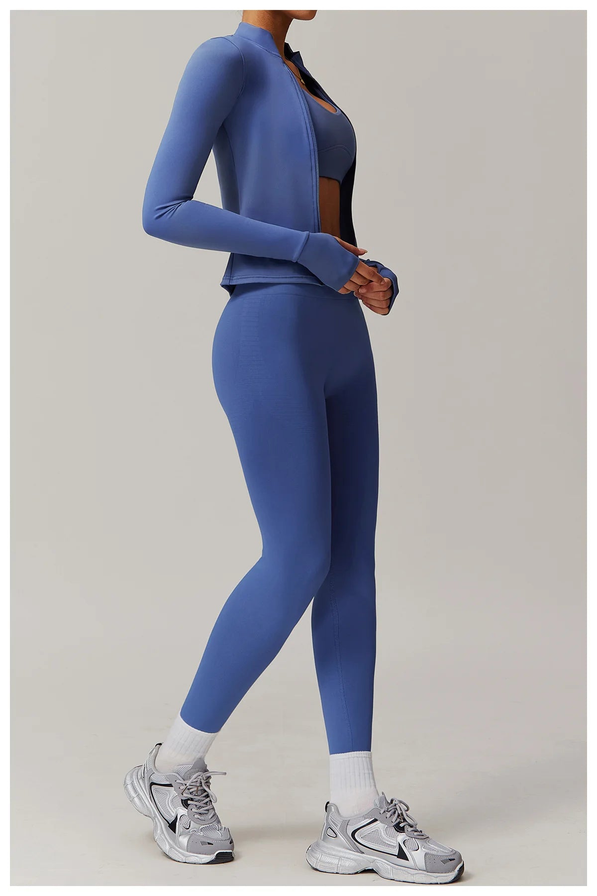 Yoga Shirts For Women Zipper Long Sleeve Fitness Jacket Running Gym Clothes Workout Dry Fit Breathable High Elastic Sports Top
