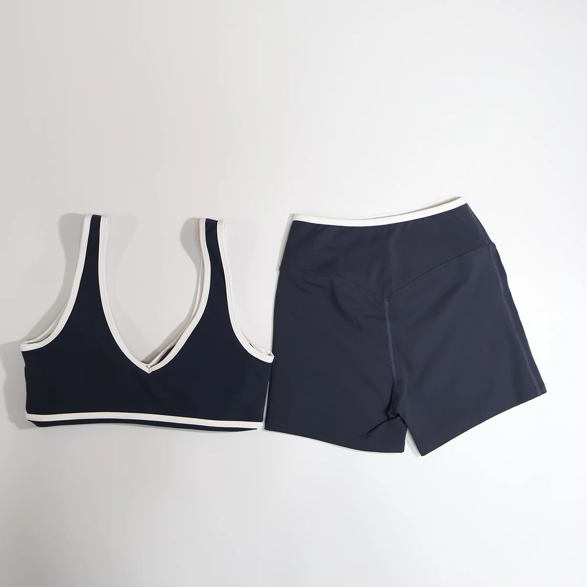 New Summer Women's Fashion Yoga Sports Bra Set (2-Piece) with Fitness Yoga Outfit Color-Blocked Fitness Two-Piece Set Female