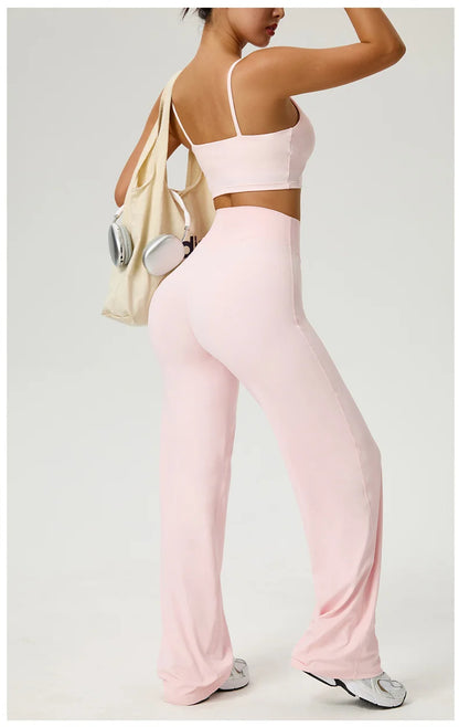 TRY TO BN Straight Leg Yoga Pants Women's High Waisted Tummy Control Buttery Soft Naked Feel Gym Fitness Running Workout Bottoms