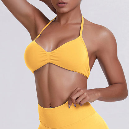 Hearuisavy Sports Bra Woman Gym Tops Sportswear Female Underwear Yoga Clothes Breathable Fitness Crop Top Push Up Workout Bras