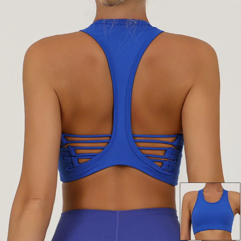 Cloud Hide Girls Sexy Back Sports Bra Gym Fitness Underwear for Women Yoga Crop Top Running Vest Workout Gym Shirt Sportswear