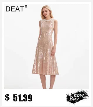 DEAT Fashion Sparkling Rhinestone Strapless Bodycon Dress Women's Slim Side Ribbon Green Mini Party Dresses New 7A3877
