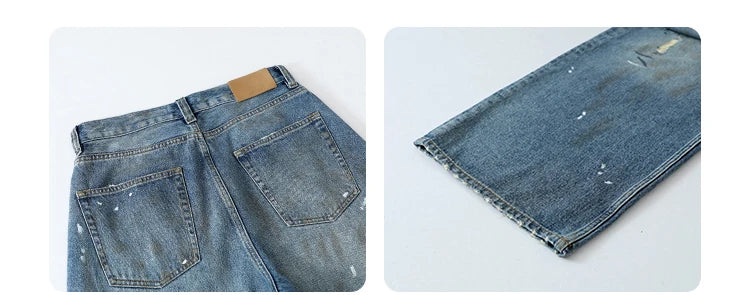 CHIC VEN Women Jeans Loose Casual New Retro High Waisted Straight Leg Wide Leg Denim Pants Female Trousers Summer 2025