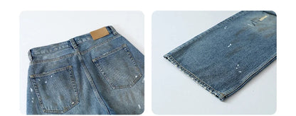 CHIC VEN Women Jeans Loose Casual New Retro High Waisted Straight Leg Wide Leg Denim Pants Female Trousers Summer 2025