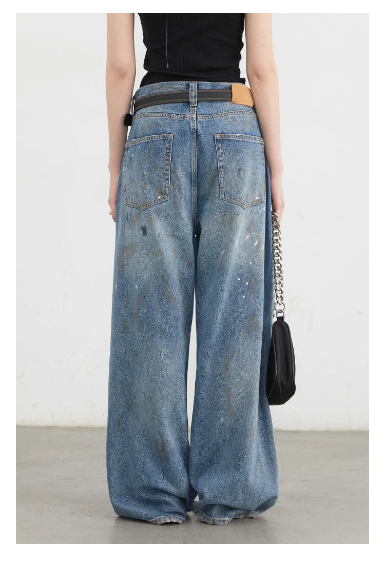 CHIC VEN Women Jeans Loose Casual New Retro High Waisted Straight Leg Wide Leg Denim Pants Female Trousers Summer 2025