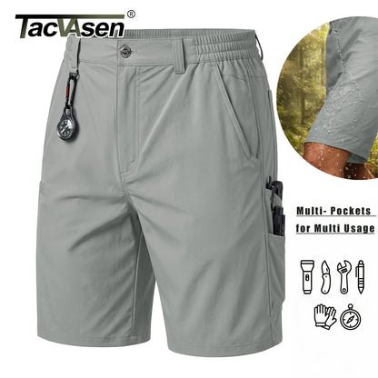 TACVASEN Men's Hiking Cargo Shorts Quick Dry Water-Resistant Lightweight Tactical Outdoor Work Casual Shorts with 8 Pockets