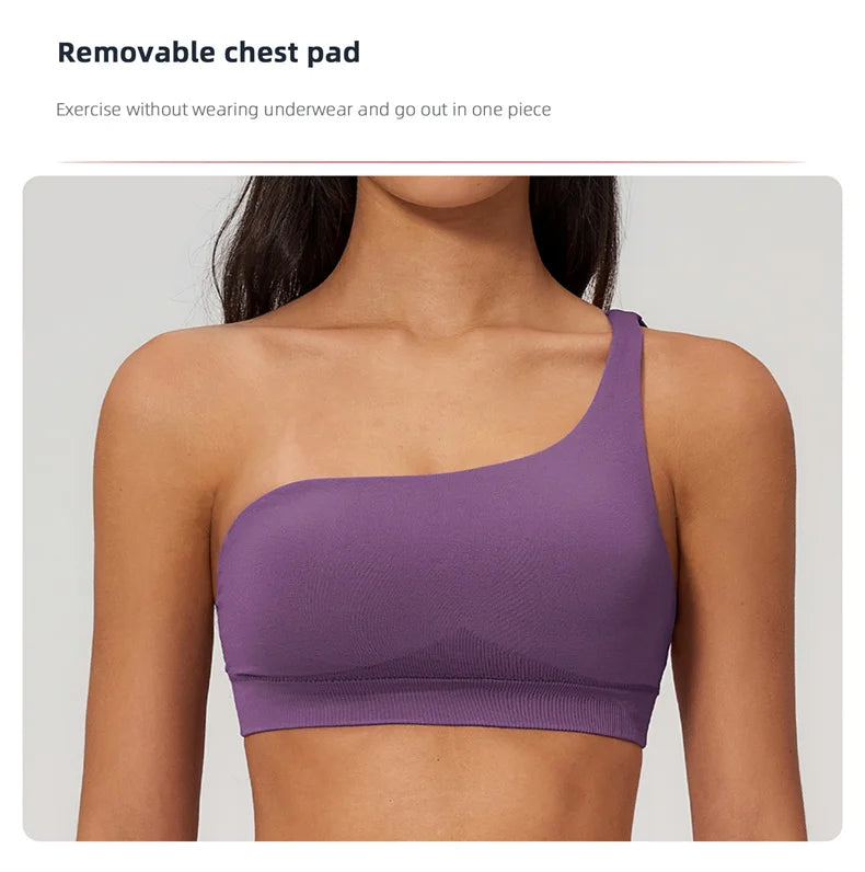 TRY TO BN Seamless Two Pieces Women's Tracksuit Yoga Shorts Set One-shoulder Hollow Backless Fitness Running Workout Gym Clothes