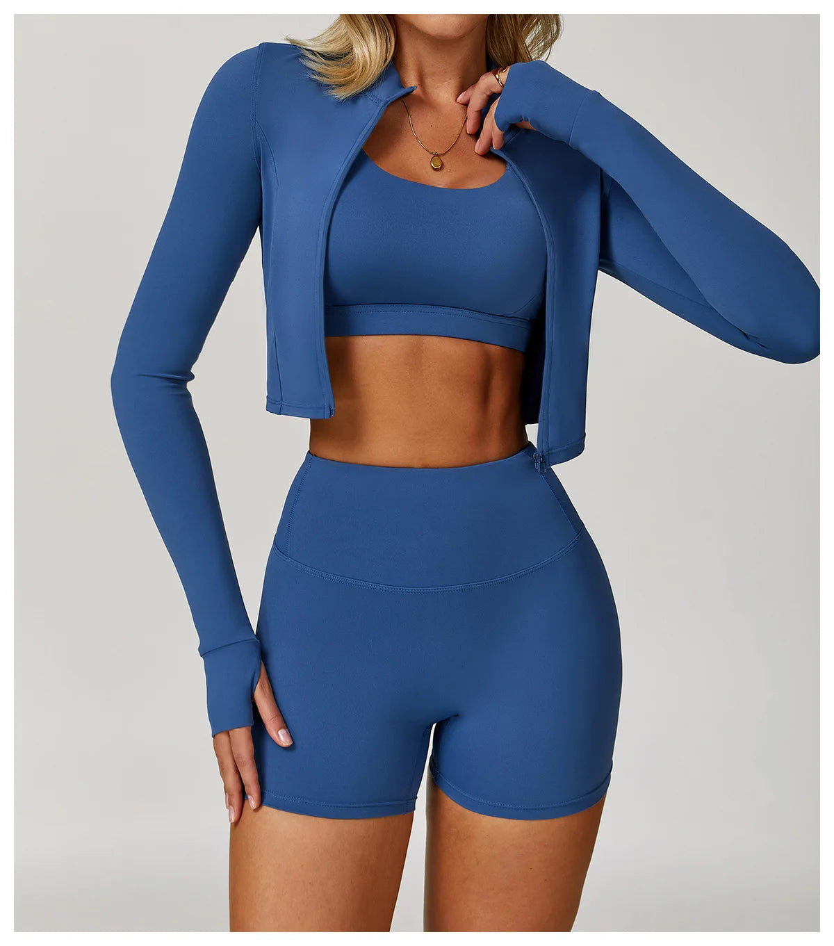 3PCS Yoga Set Gym Clothes 2 PCS Sportswear Women Yoga Suits Fitness Set women's Tracksuits Sports Jacket Long Sleeve Gym Legging