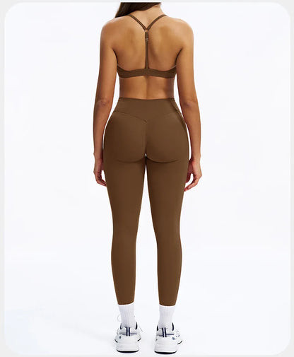 SWELTERING 2PCS Yoga Set Fitness Gym Tracksuit Sportswear Women Workout Outfits High Waist Leggings Sports Bra Athletic Wear