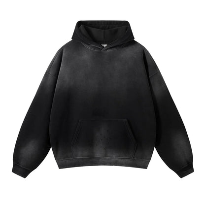 Custom LOGO2024 autumn winter men's women's new 360G cotton polyester spray horse washing water edging tide brand hooded sweater