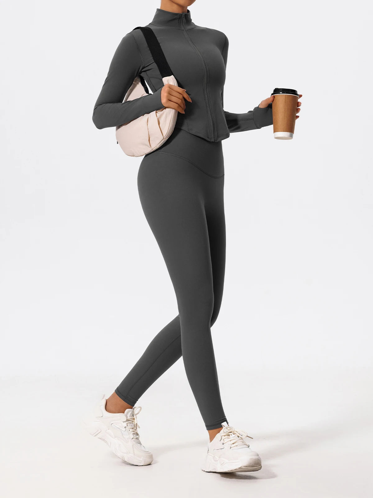 Hearuisavy Summer Ultra-Soft Fabrics 2Pcs Long Sleeve Gym Set Women Quick-Dry Yoga Clothes Workout Leggings Suit Sports Jackets