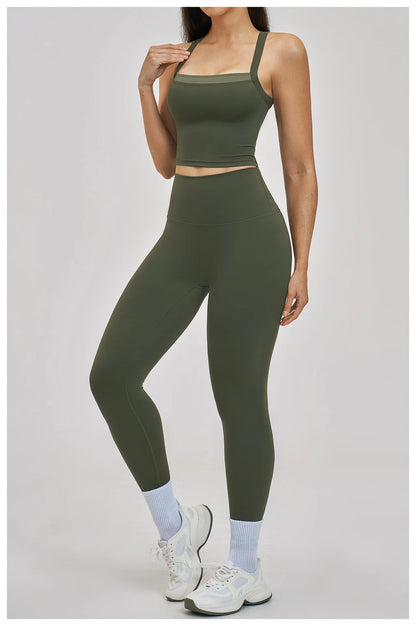 Women Gym Tracksuit Yoga Suit Sports Outfits High Waist Leggings Workout Clothes Female Fitness Running Suit Push Up Sportswear