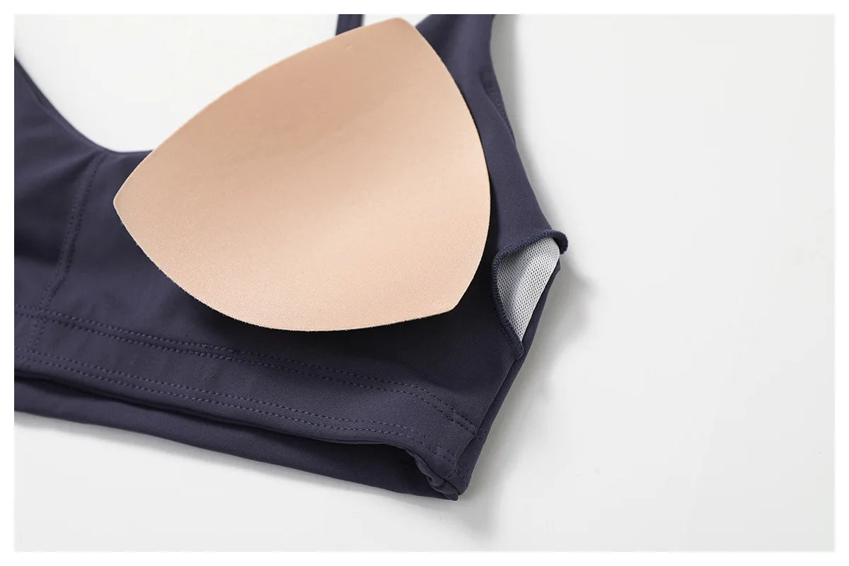 Custom LOGO women's environmentally friendly regeneration quick-drying tight back yoga bra running sports underwear fitness vest