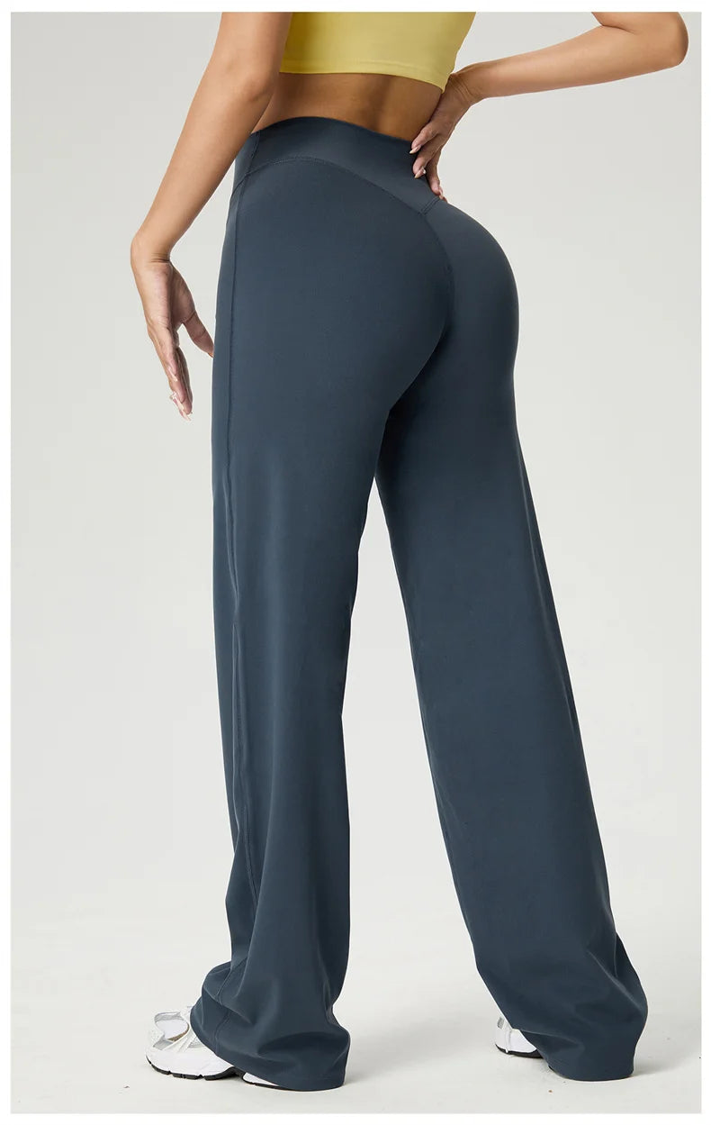 TRY TO BN Straight Leg Yoga Pants Women's High Waisted Tummy Control Buttery Soft Naked Feel Gym Fitness Running Workout Bottoms