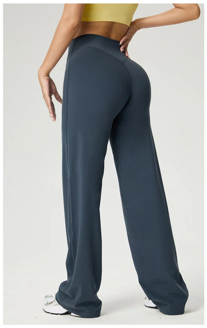 TRY TO BN Straight Leg Yoga Pants Women's High Waisted Tummy Control Buttery Soft Naked Feel Gym Fitness Running Workout Bottoms